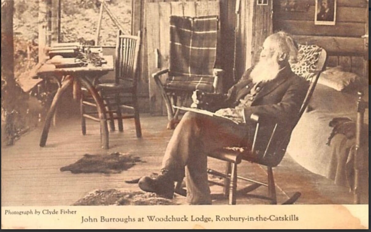 John Burroughs at Woodchuck Lodge, circa 1914.